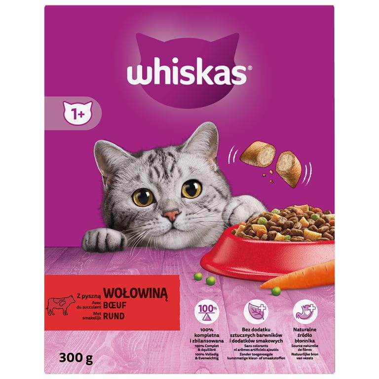 Whiskas sucha karma wołowina